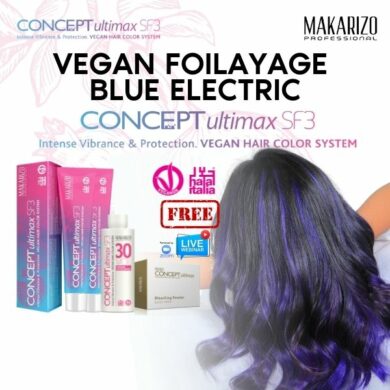 Vegan Foilayage Vlue Electric