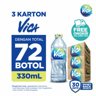 Paket 3 Karton ViCA 330mL isi 72 botol