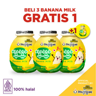 Mujigae by Wonhae Banana Milk Original 250 mL